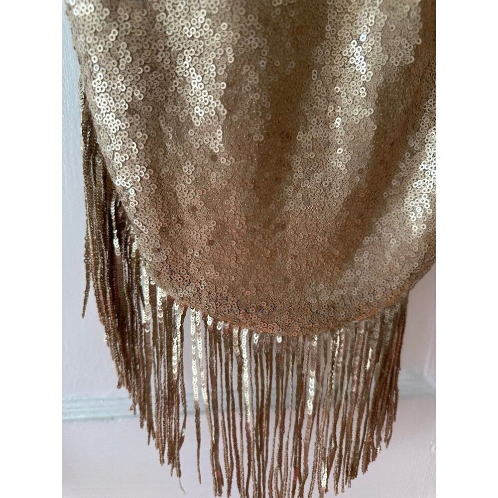 Women’s size medium gold sequin blouse - Picture 3 of 9